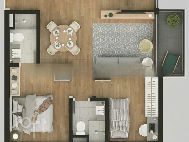 Apartamento com 58m², 2 dormitórios, 1 suíte, 1 vaga, Bom Fim em Porto Alegre