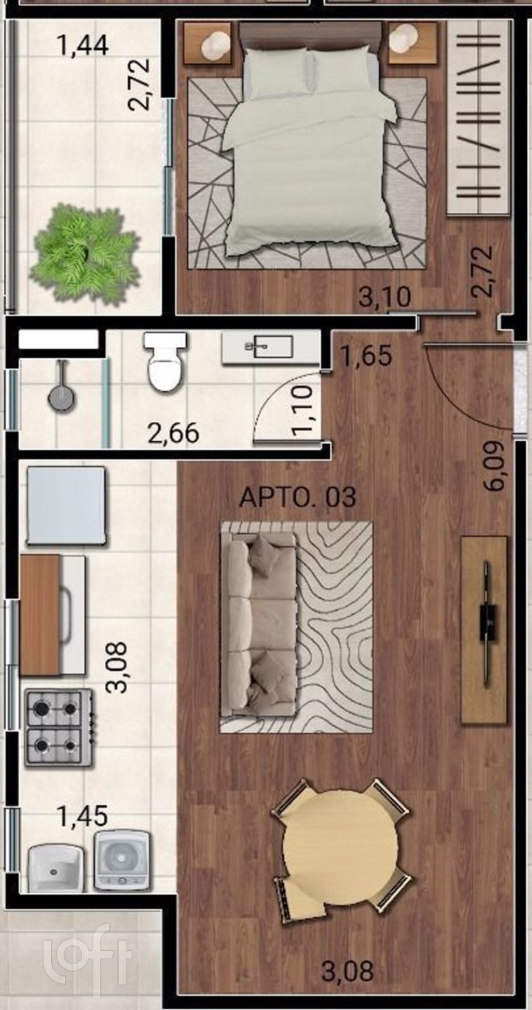 Apartamento à venda com 1 quarto, 37m² - Foto 12