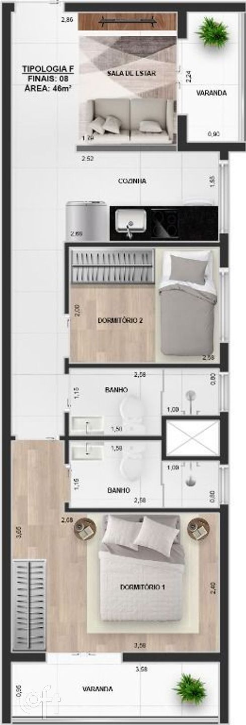 Apartamento à venda com 2 quartos, 40m² - Foto 41