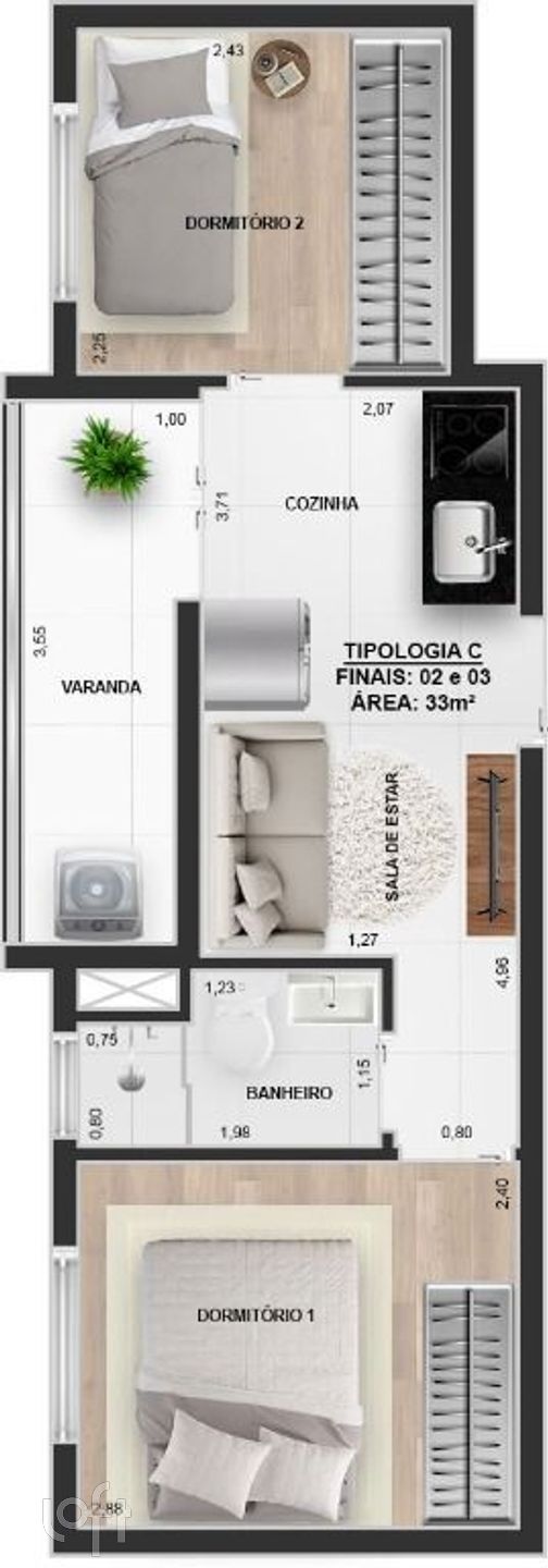 Apartamento à venda com 2 quartos, 40m² - Foto 38