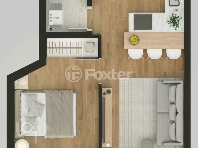 Apartamento com 31m², 1 dormitório, 1 vaga, Bom Fim em Porto Alegre