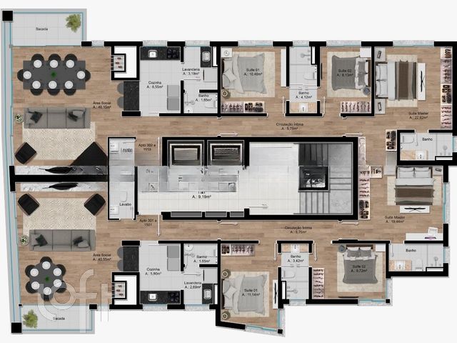 Apartamento com 131m², 3 dormitórios, 3 suítes, 2 vagas, Rio Branco em Porto Alegre