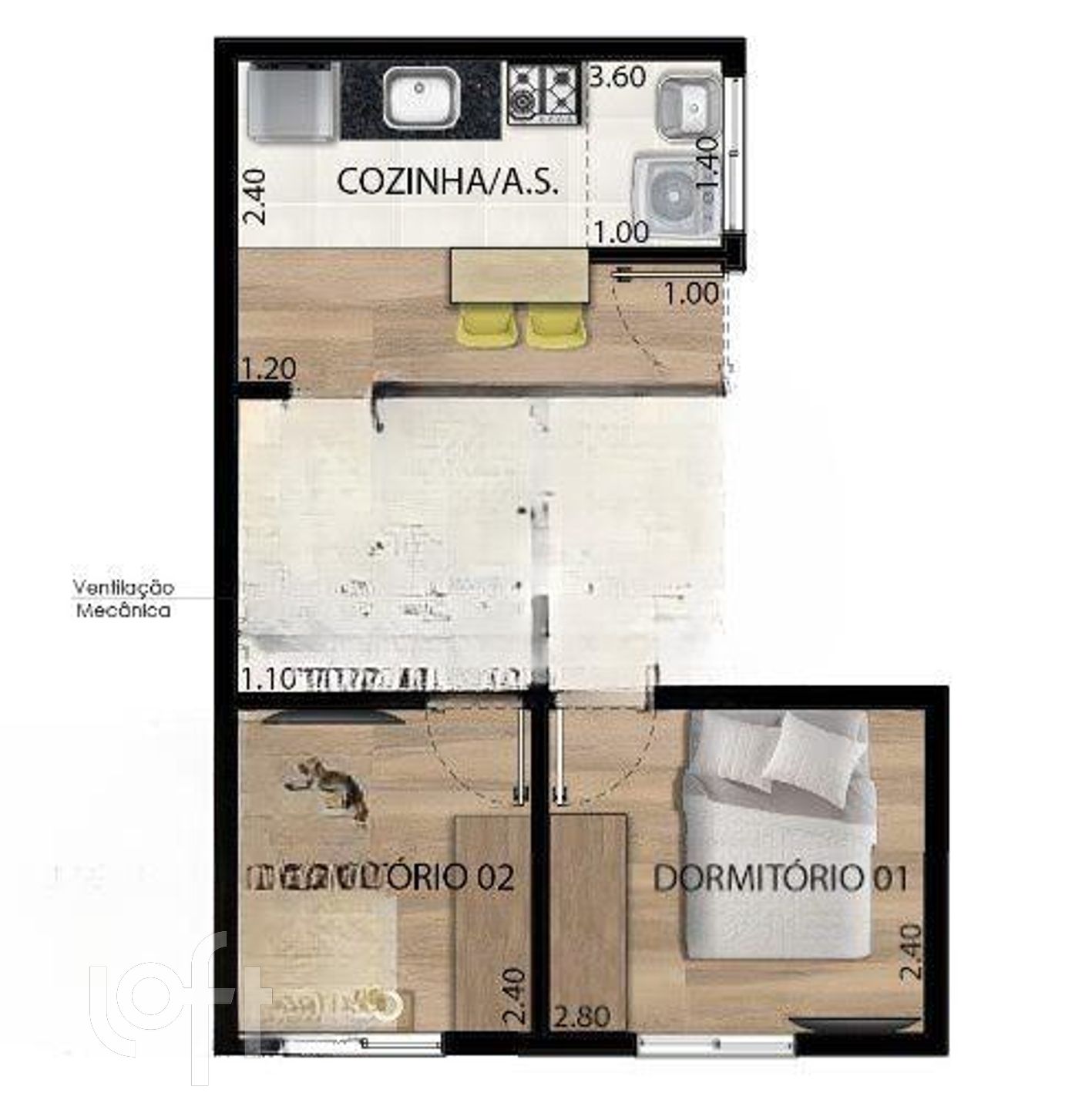 Apartamento à venda com 2 quartos, 33m² - Foto 11