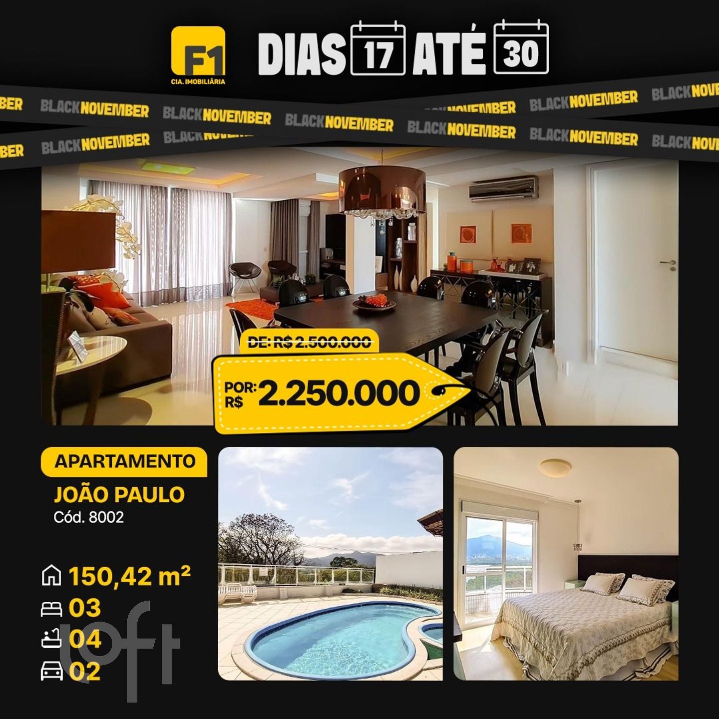 Apartamentos com 150m², 3 quartos, 3 suítes, 2 garagens, no bairro João Paulo em Florianópolis