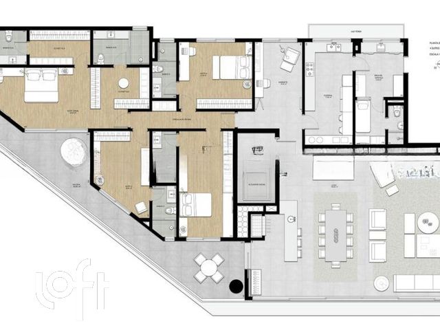 Apartamento com 283m², 2 dormitórios, 3 suítes, 4 vagas, Chácara das Pedras em Porto Alegre