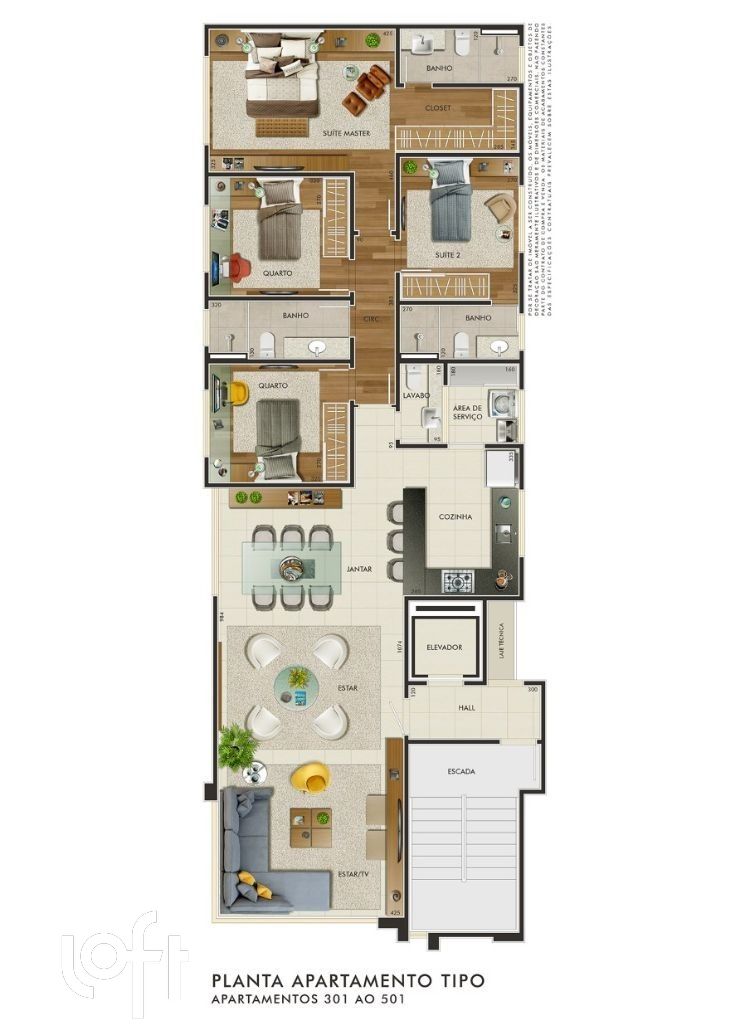 Apartamento à venda com 4 quartos, 134m² - Foto 2