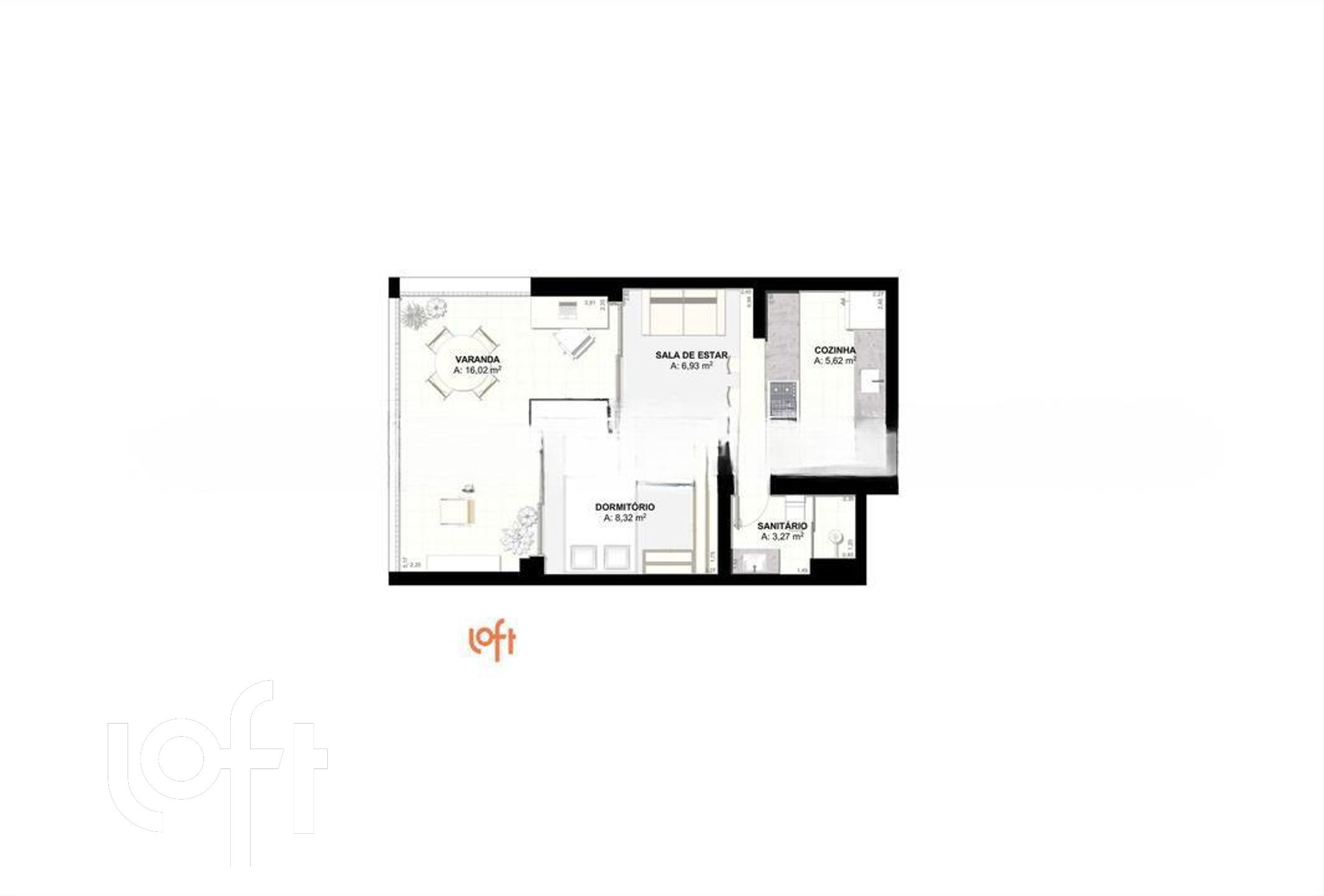 Apartamento à venda com 1 quarto, 45m² - Foto 1