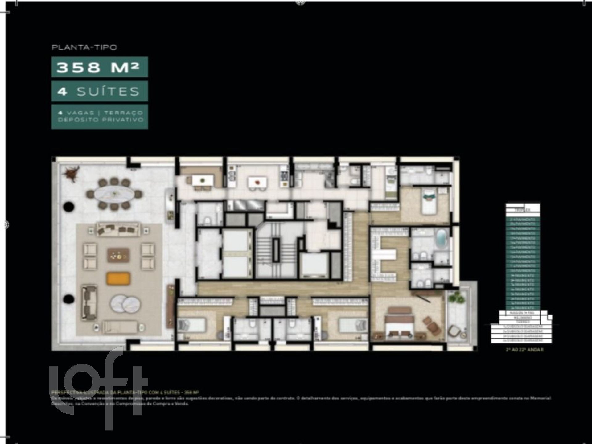 Apartamento à venda com 4 quartos, 368m² - Foto 7