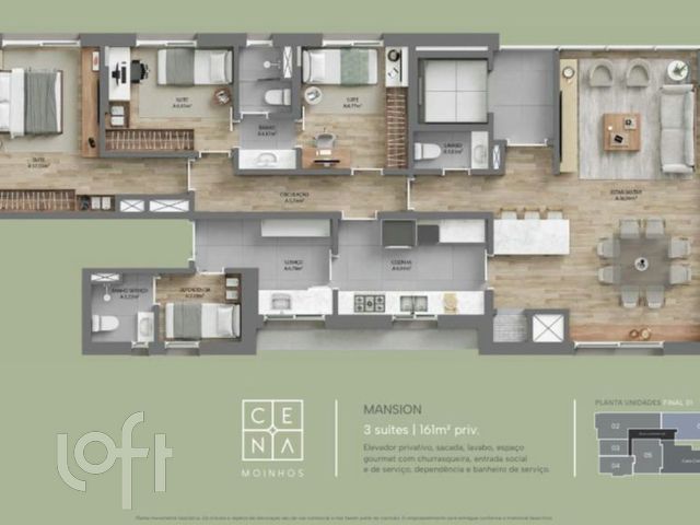 Apartamento com 161m², 3 dormitórios, 3 suítes, 2 vagas, Moinhos de Vento em Porto Alegre