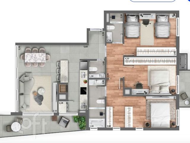 Apartamento com 119m², 3 dormitórios, 3 suítes, 2 vagas, Auxiliadora em Porto Alegre