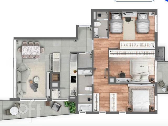Apartamento com 119m², 3 dormitórios, 3 suítes, 2 vagas, Auxiliadora em Porto Alegre