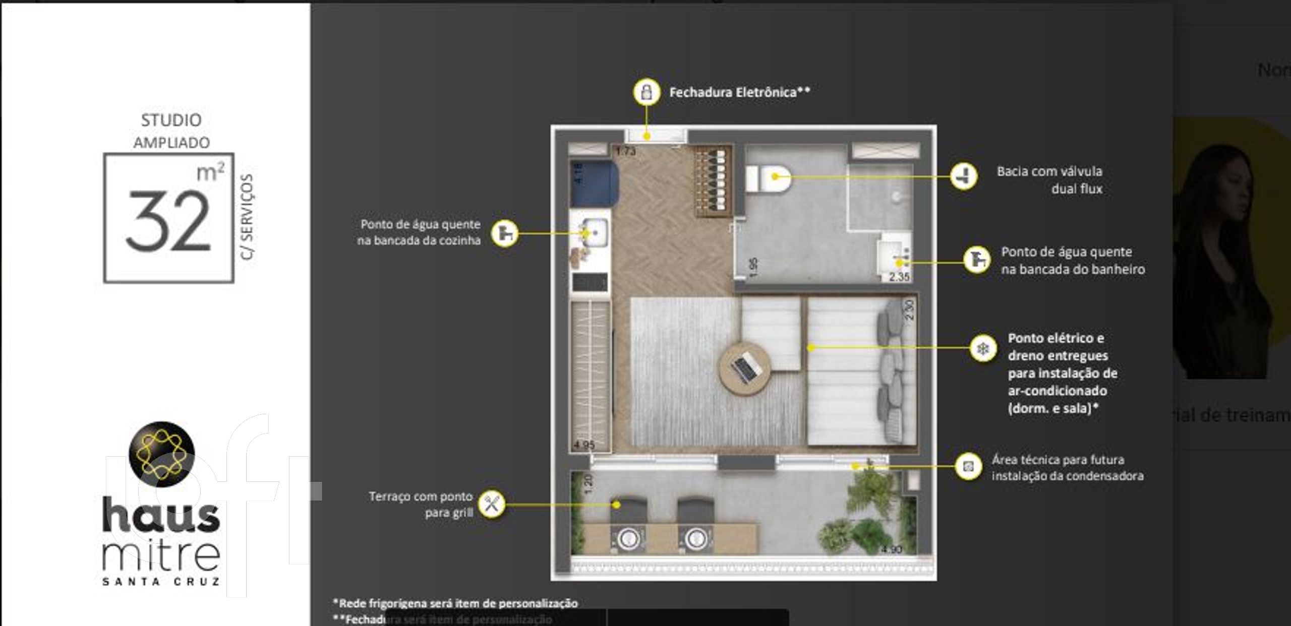 Apartamento à venda com 1 quarto, 32m² - Foto 7