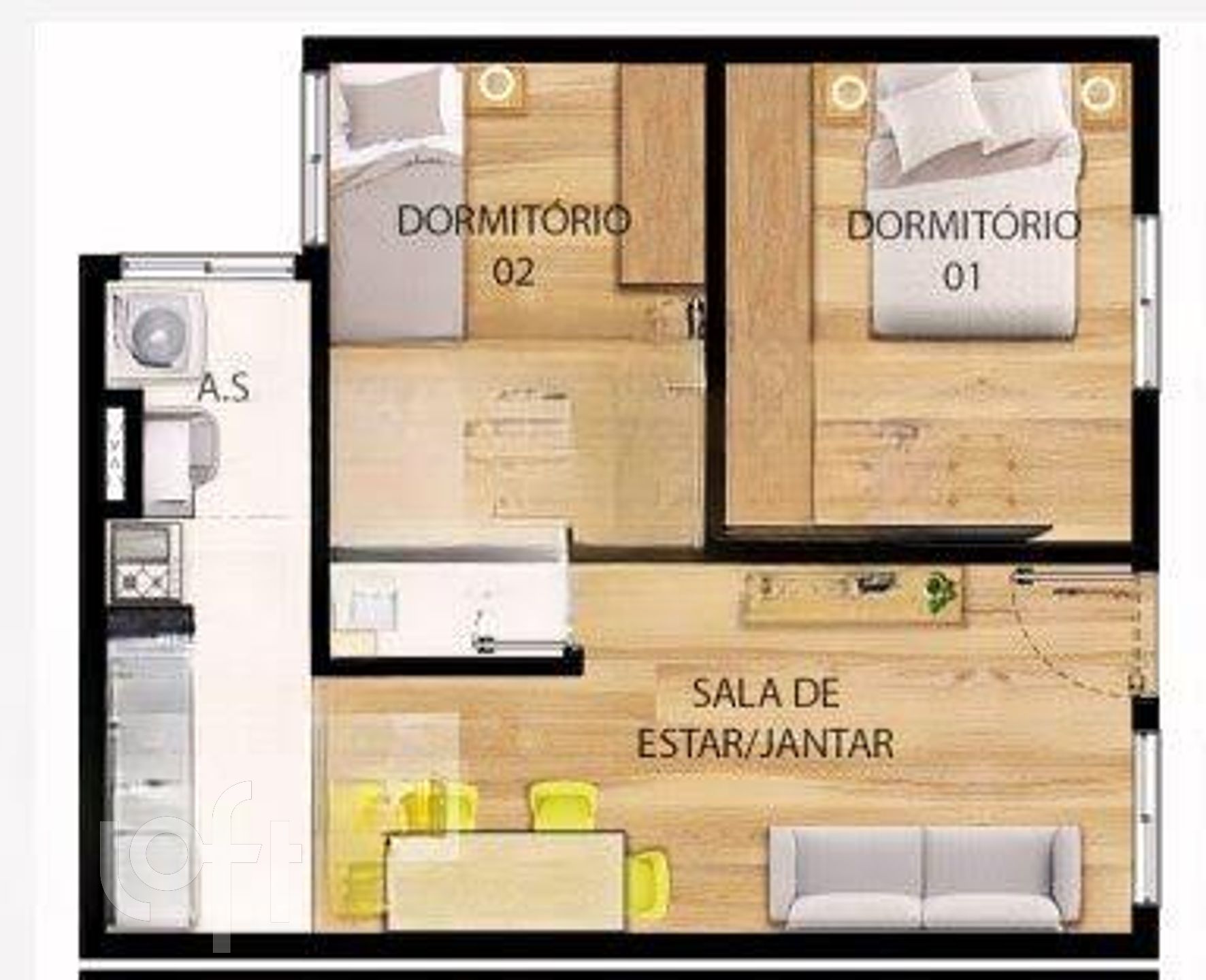 Apartamento à venda com 2 quartos, 42m² - Foto 8