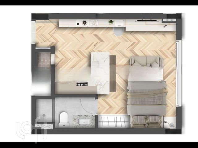 Apartamento com 30m², 1 dormitório, 1 vaga, Floresta em Porto Alegre