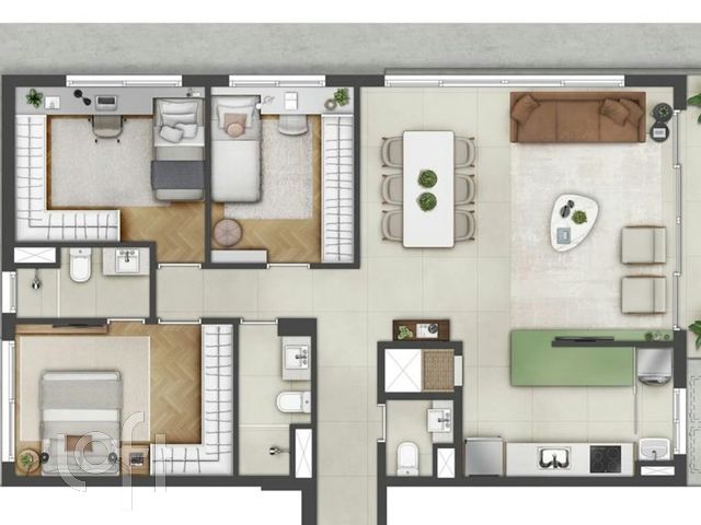 Apartamento com 101m², 3 dormitórios, 1 suíte, 2 vagas, Bom Fim em Porto Alegre