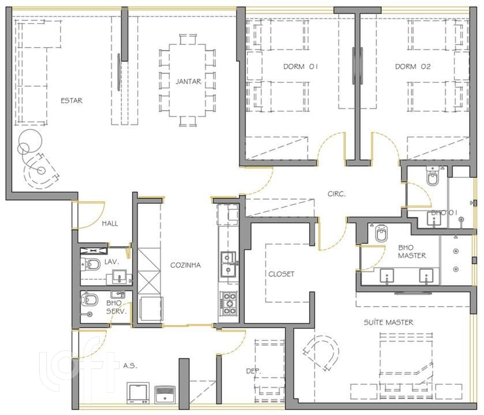 Apartamento à venda com 3 quartos, 150m² - Foto 11